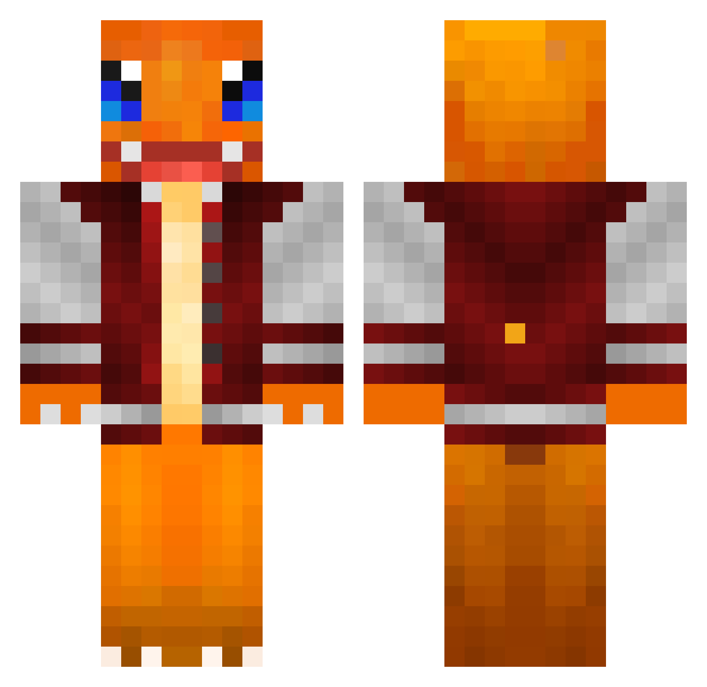 TheGreatestViet Minecraft skin, front and back view