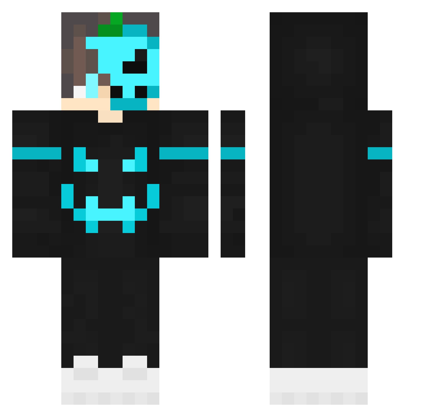 smatrex Minecraft skin, front and back view