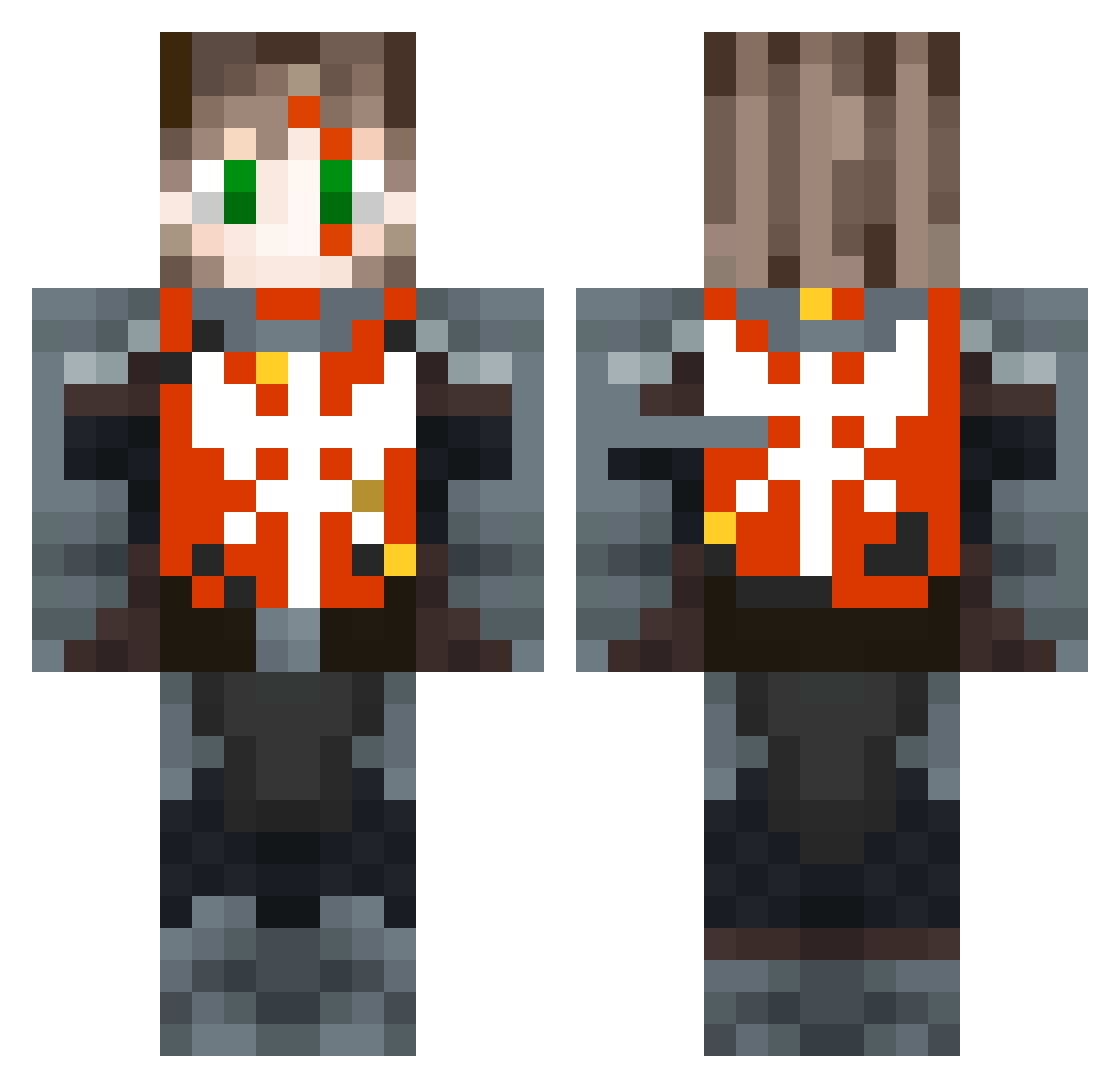 Daxinii Minecraft skin, front and back view
