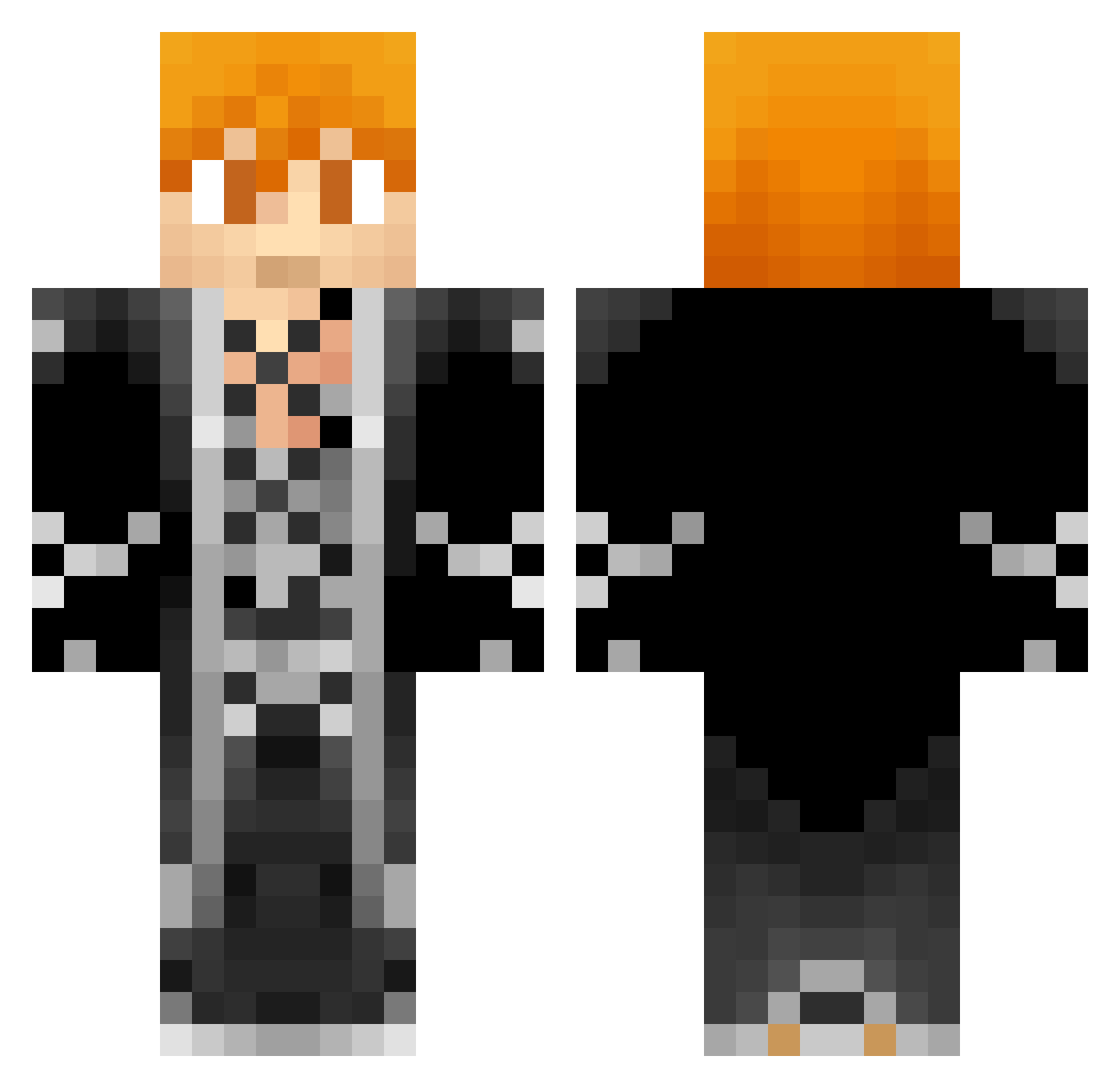 Fap_io Minecraft skin, front and back view