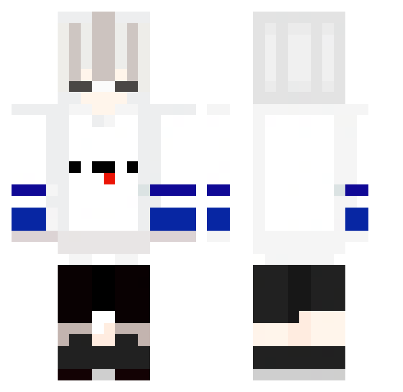 SK_beast Minecraft skin, front and back view
