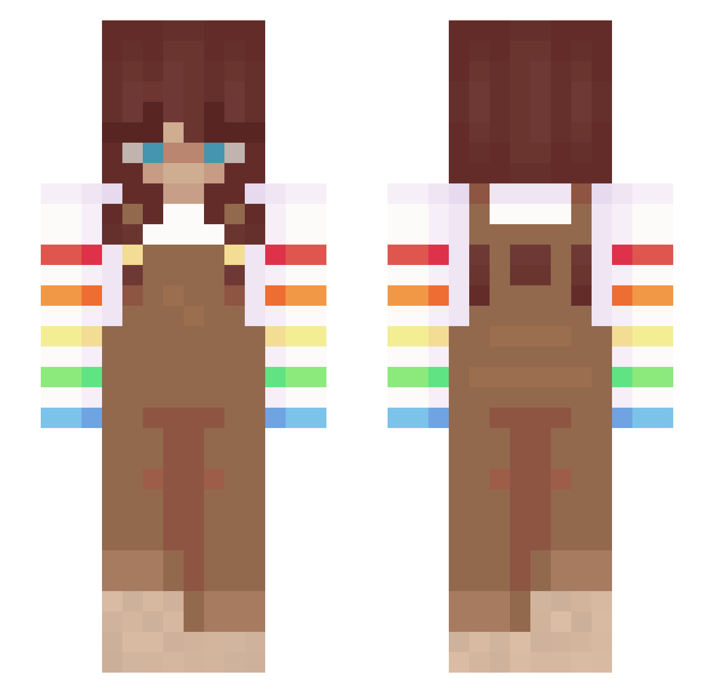 Gorayce Minecraft skin, front and back view
