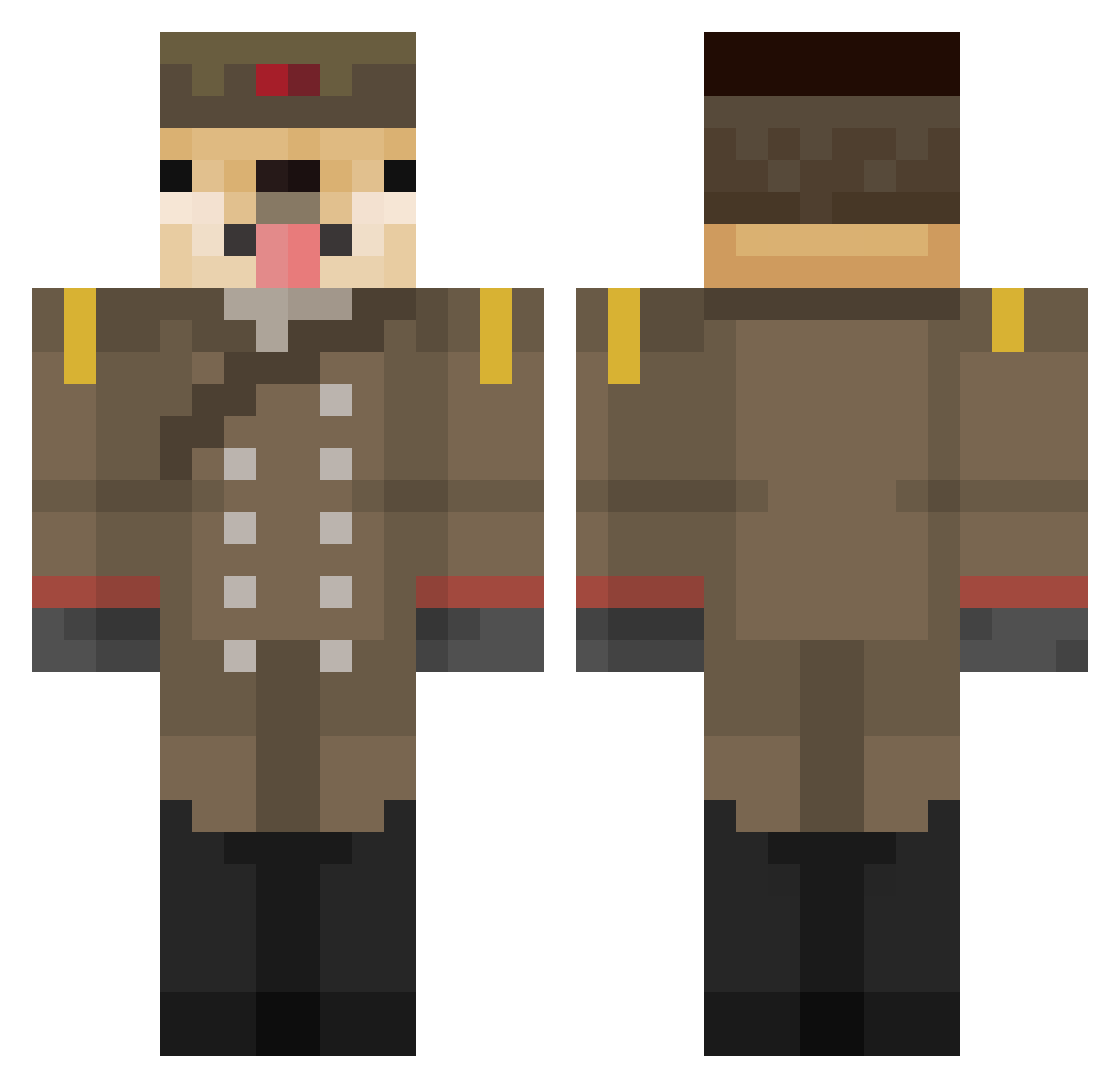 TeeqzyDG_ Minecraft skin, front and back view