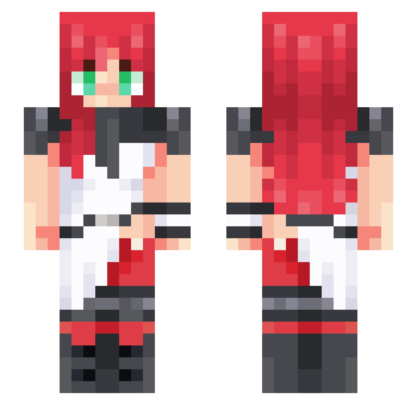 Orrind57 Minecraft skin, front and back view