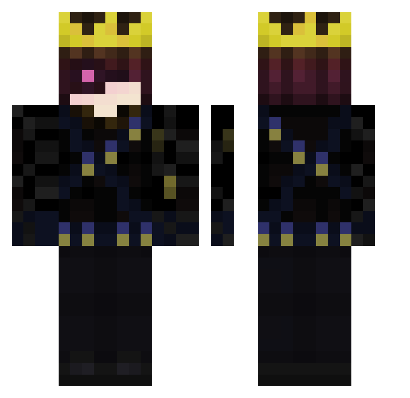 C0rrupTT_ Minecraft skin, front and back view