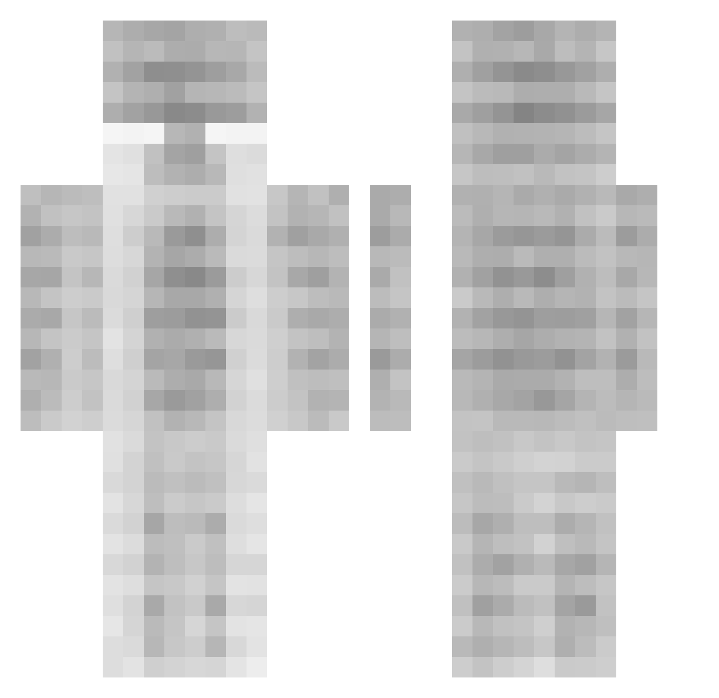 Oscarpeezy Minecraft skin, front and back view