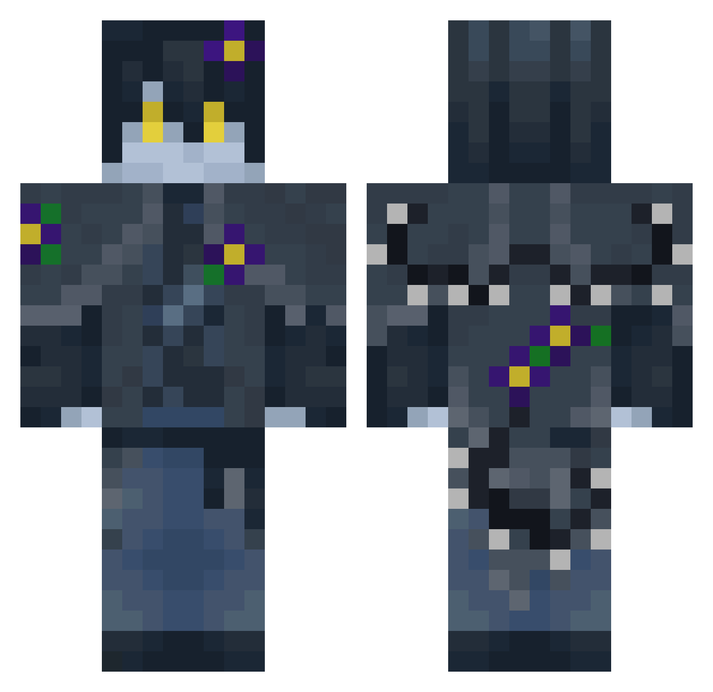 16pointasterisk Minecraft skin, front and back view