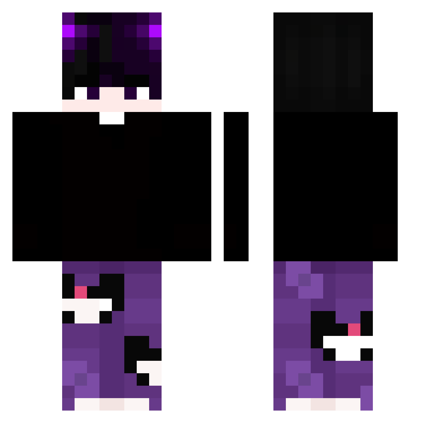 y1suzz Minecraft skin, front and back view