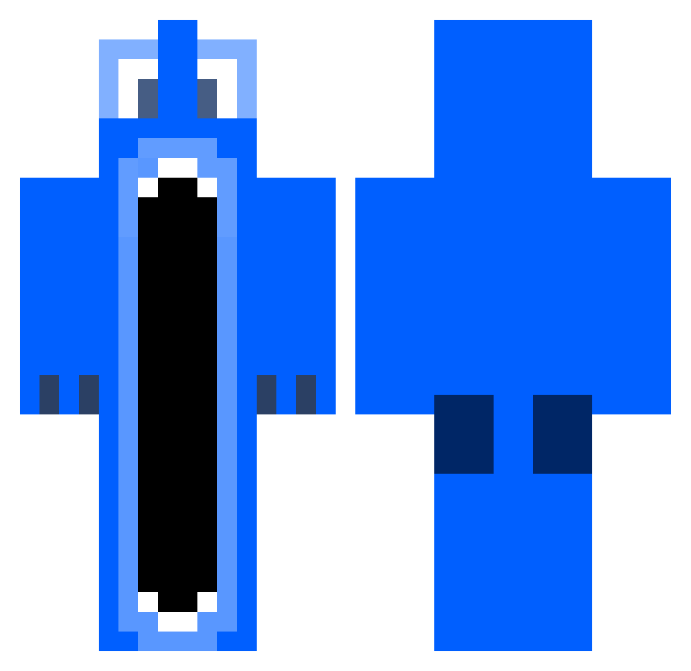 BepinFrog Minecraft skin, front and back view