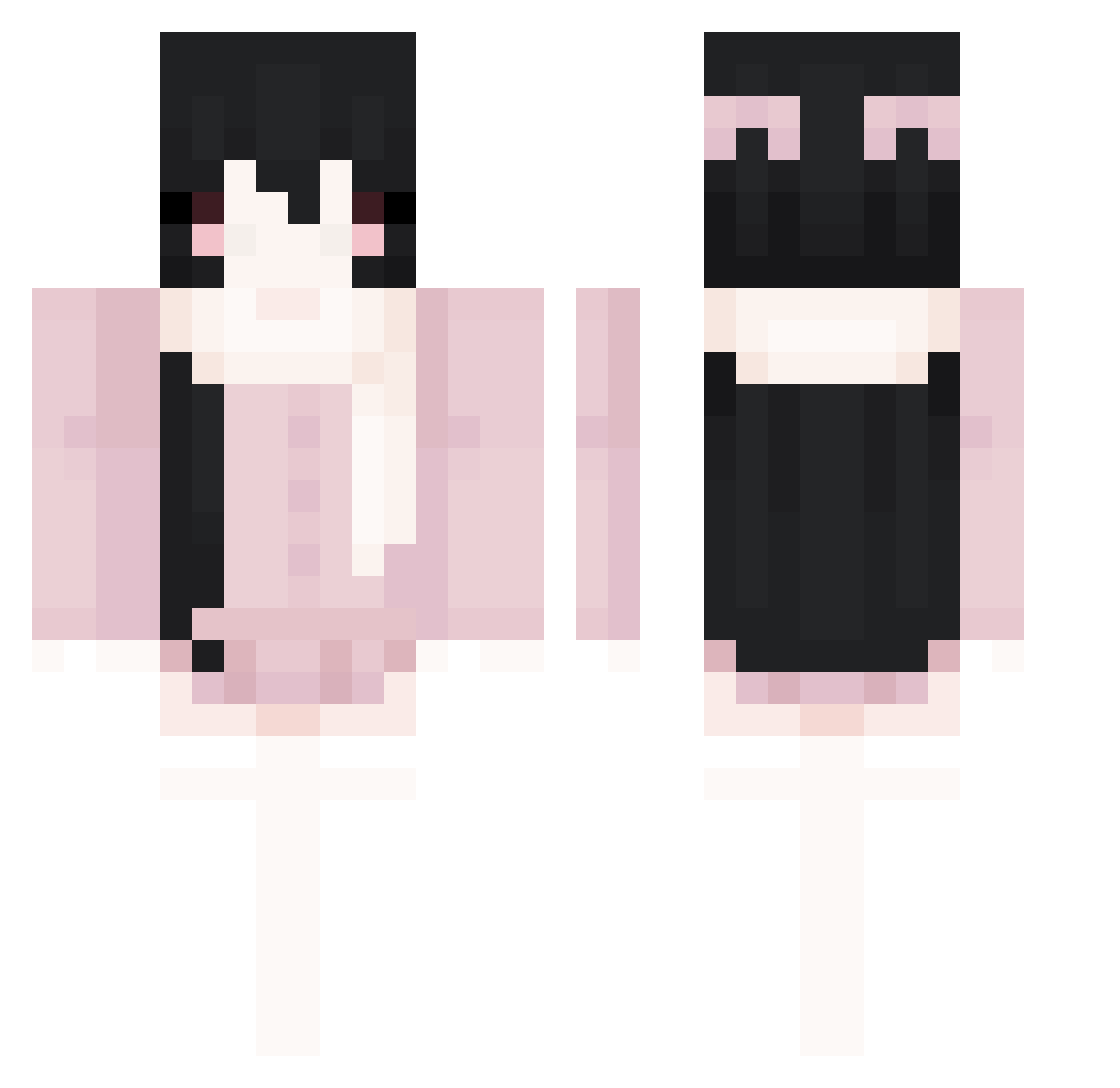 Giadas0311 Minecraft skin, front and back view