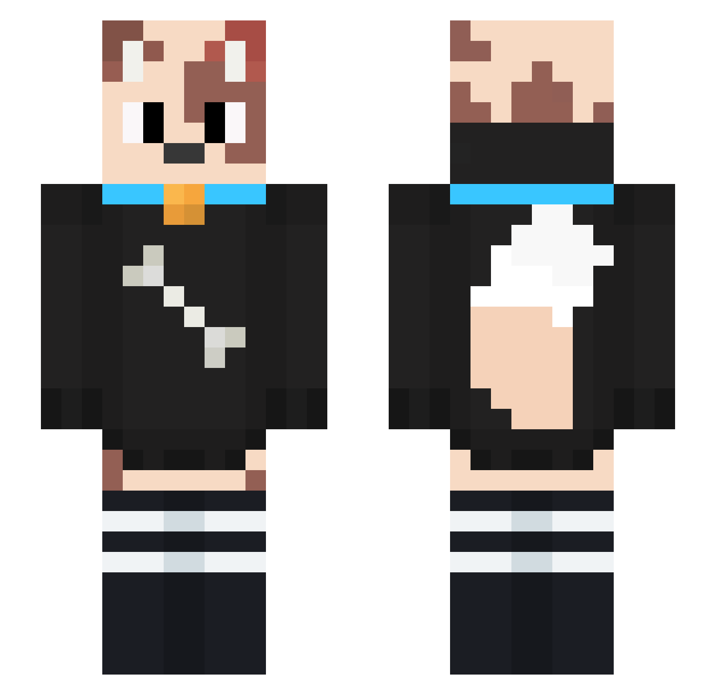 GayFurryDev Minecraft skin, front and back view