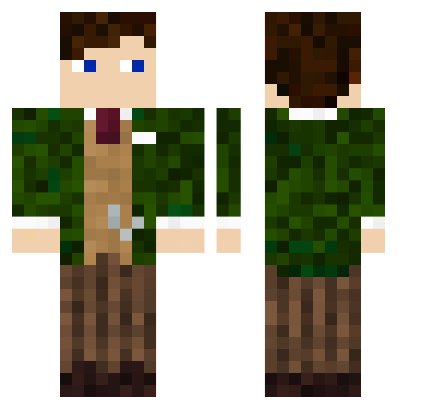 0verwolf Minecraft skin, front and back view