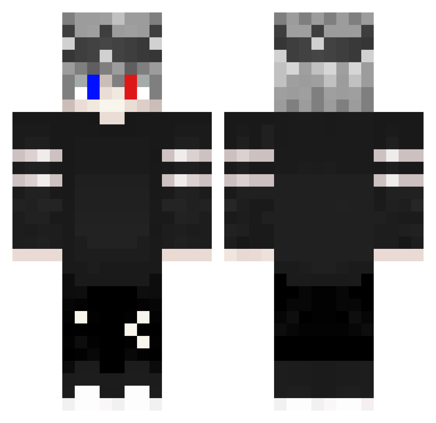 PX_ReyMysterio Minecraft skin, front and back view