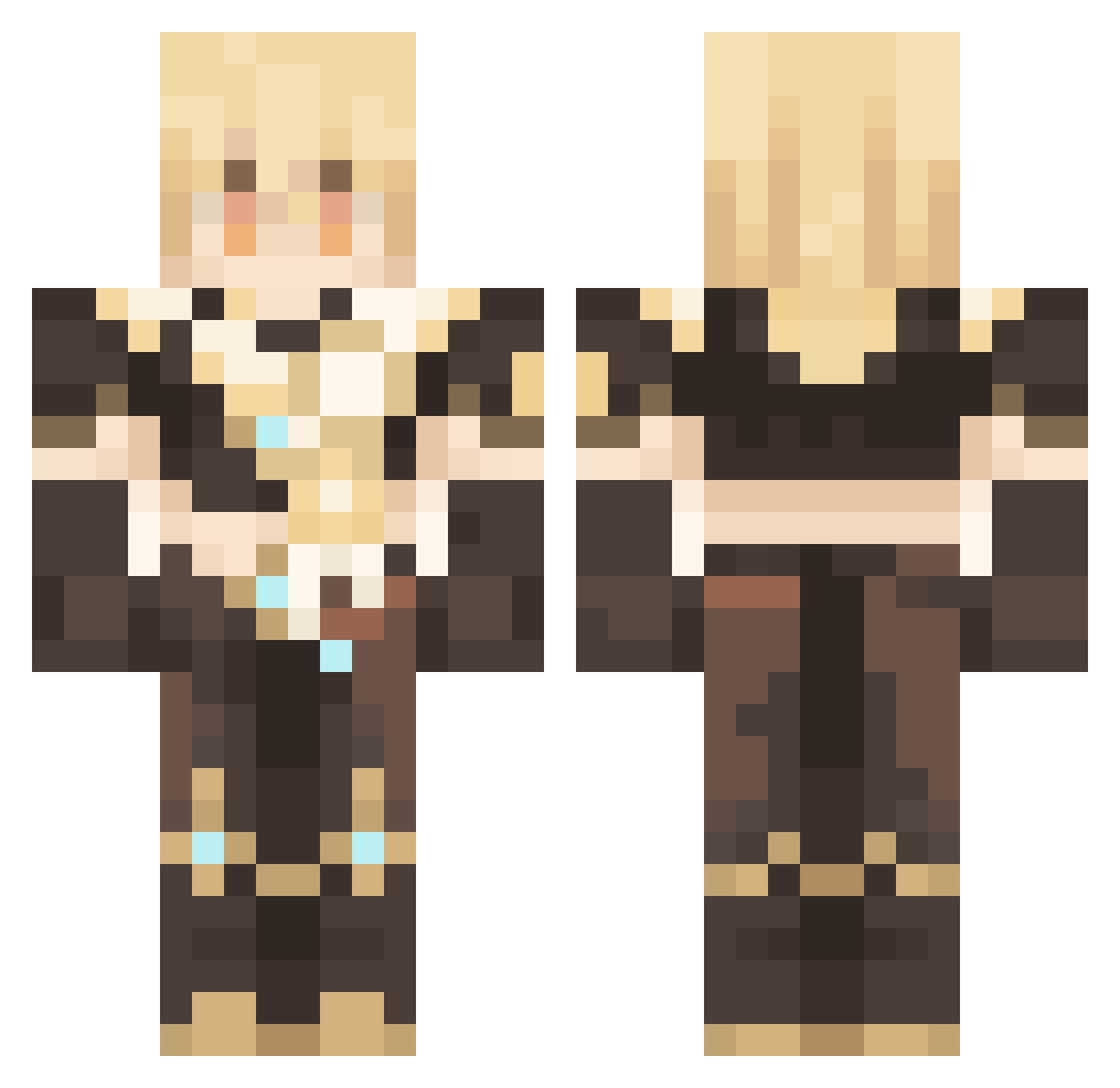 WuYou_666 Minecraft skin, front and back view