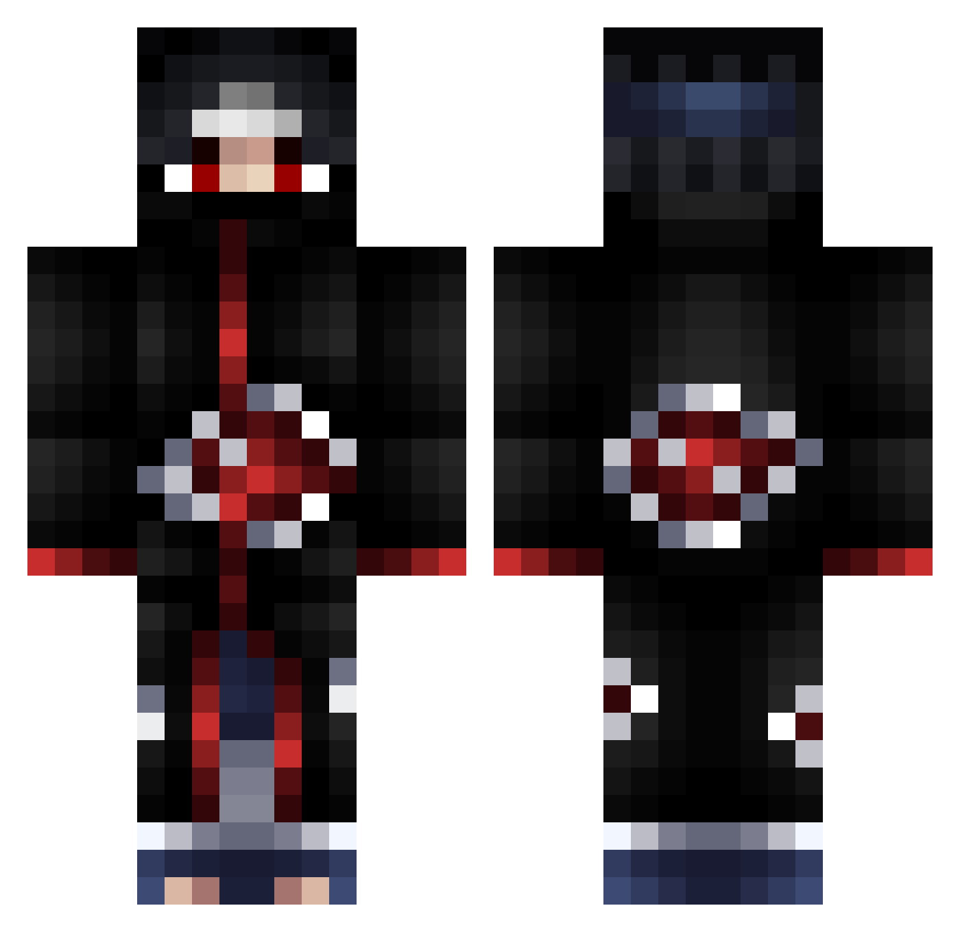 BaysideKitten99 Minecraft skin, front and back view