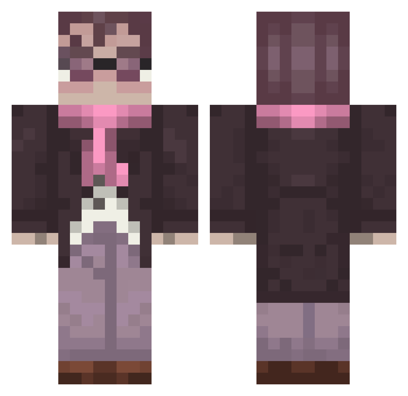 JohnBerserk_ Minecraft skin, front and back view