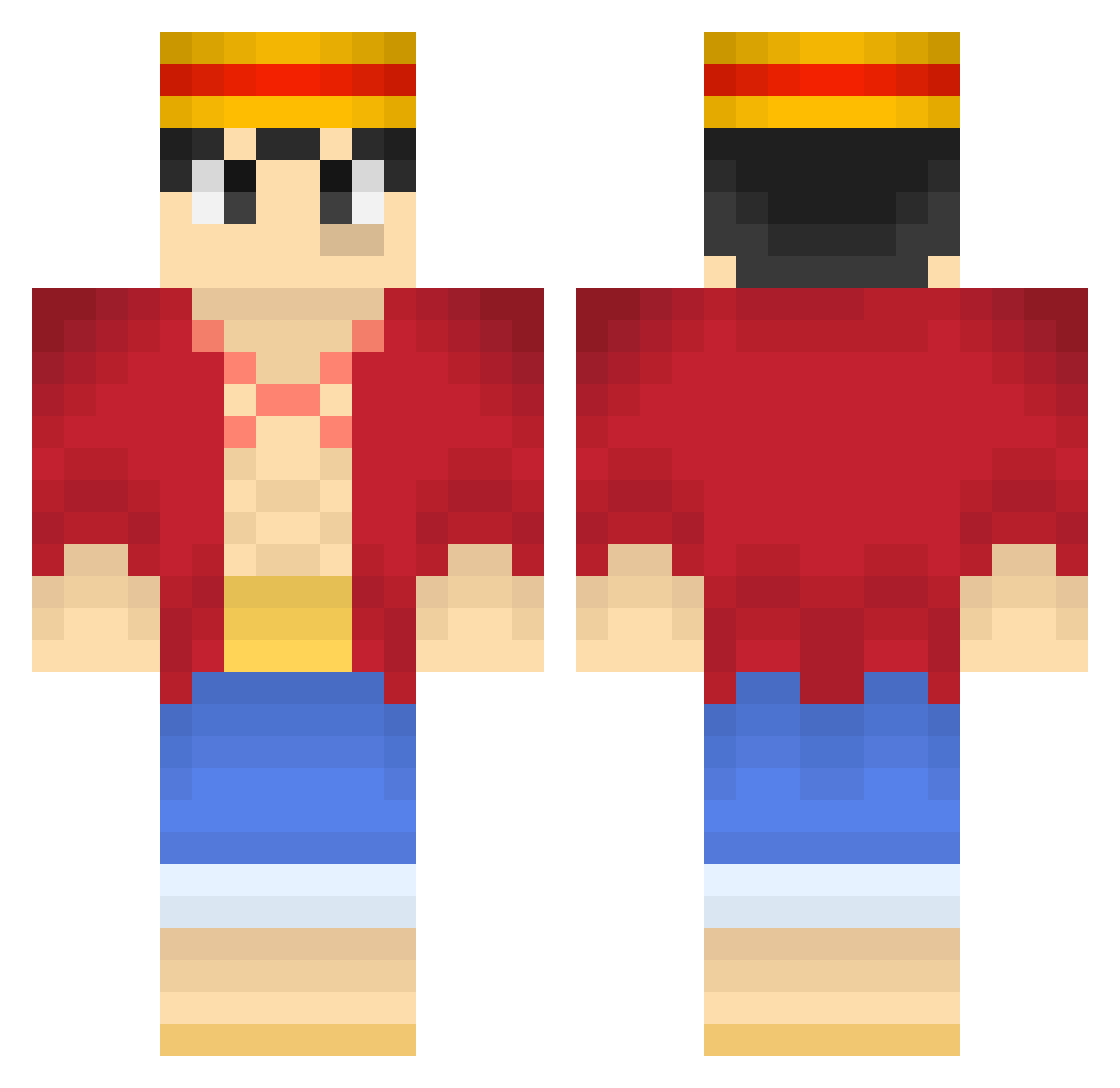 xEnderPearled Minecraft skin, front and back view
