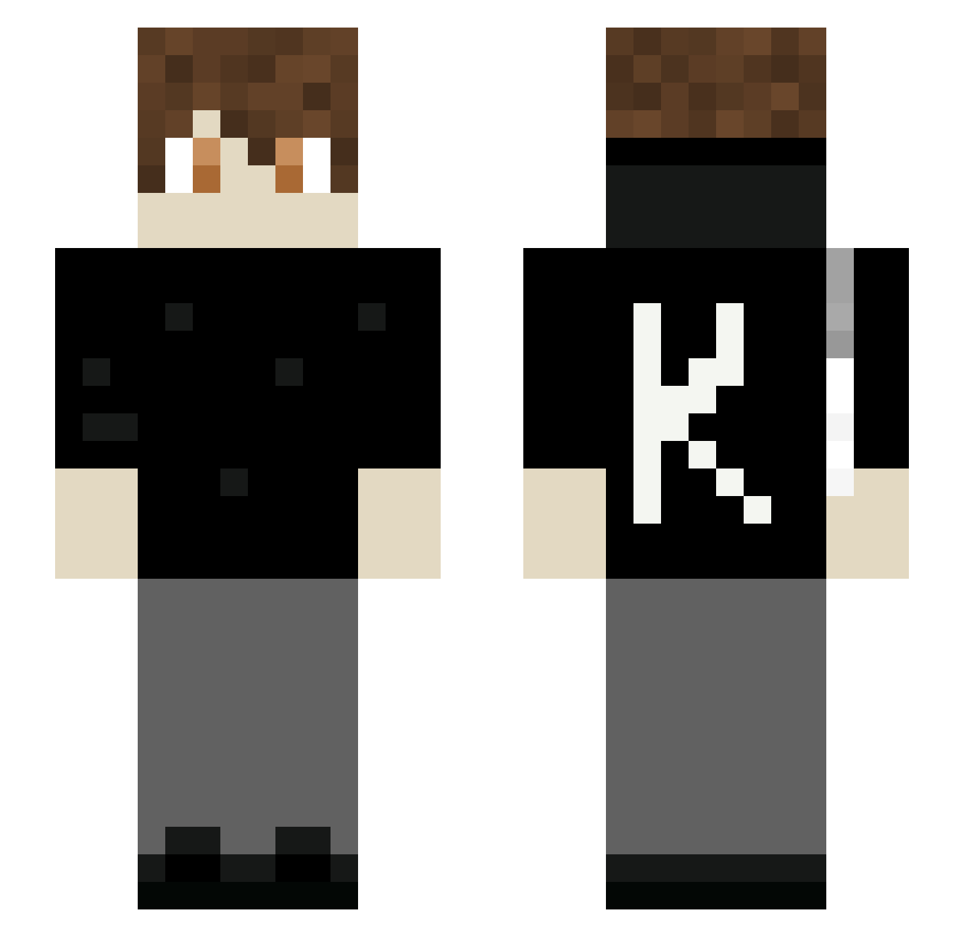 Keekster_ Minecraft skin, front and back view