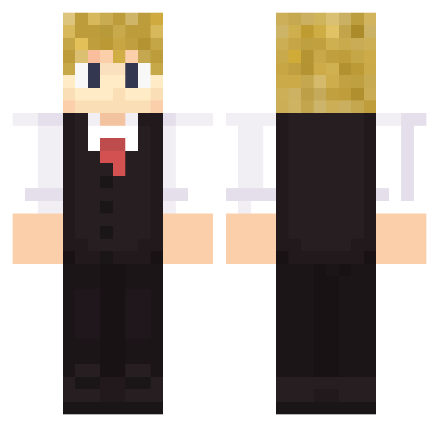 Glory_mp4 Minecraft skin, front and back view