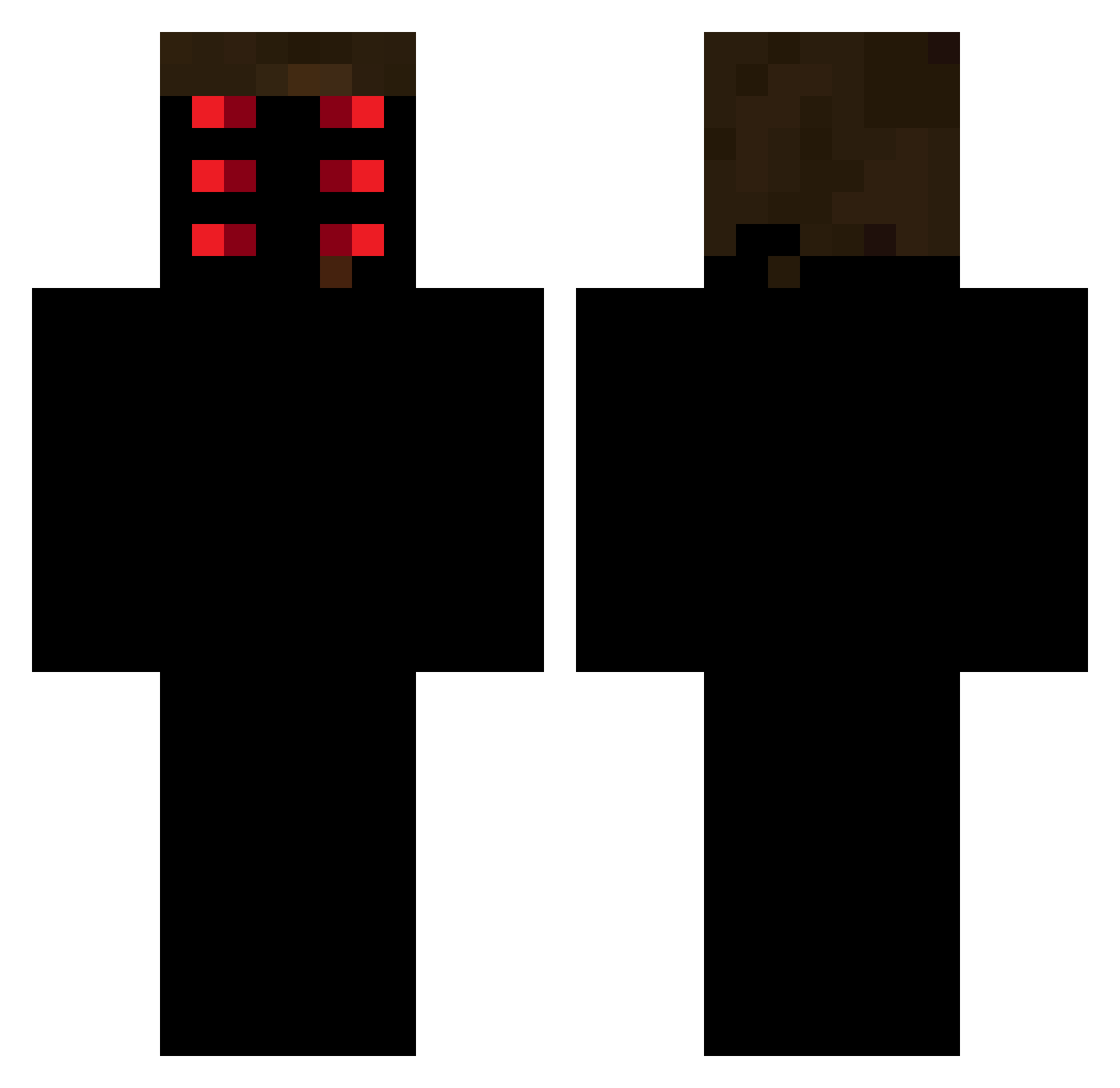 scaffer Minecraft skin, front and back view