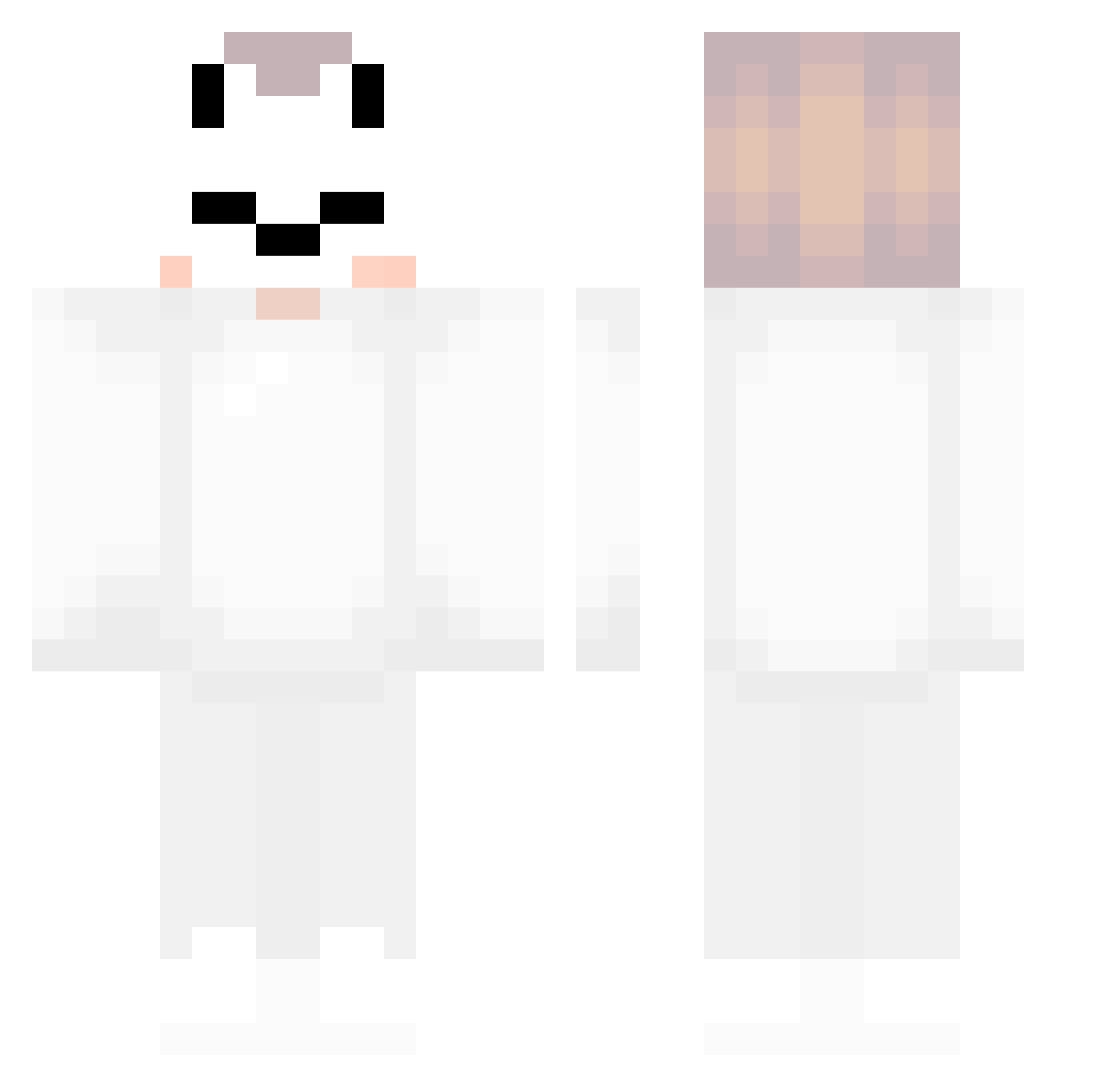 cartierbrille Minecraft skin, front and back view
