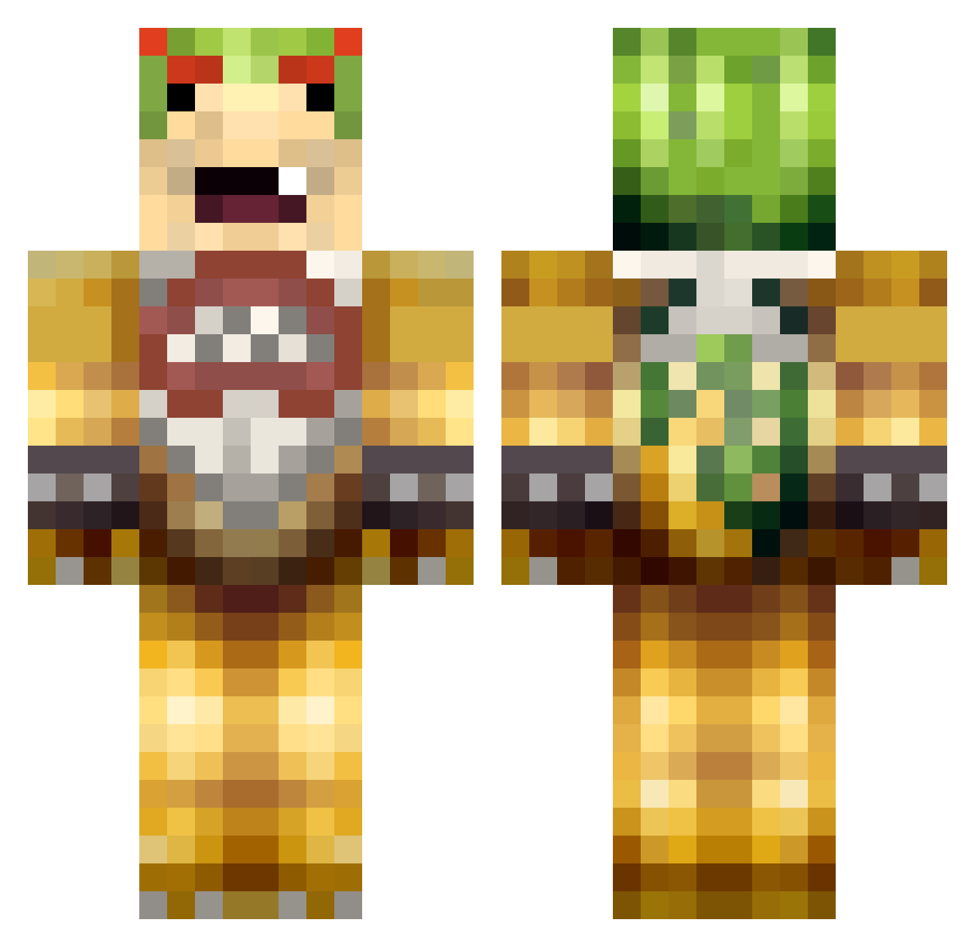 Azalyan Minecraft skin, front and back view