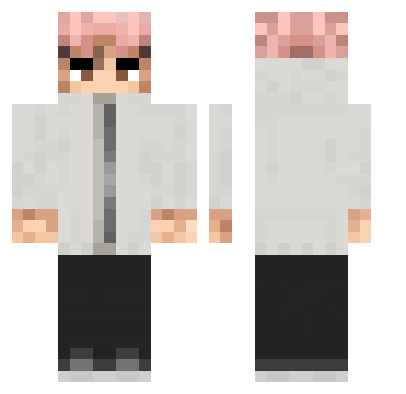 platy1228 Minecraft skin, front and back view
