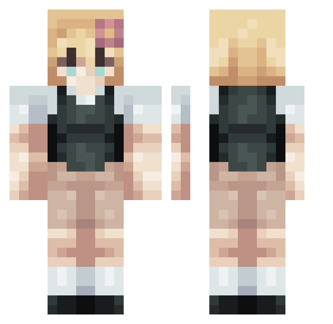 Buttered_Toast2 Minecraft skin, front and back view