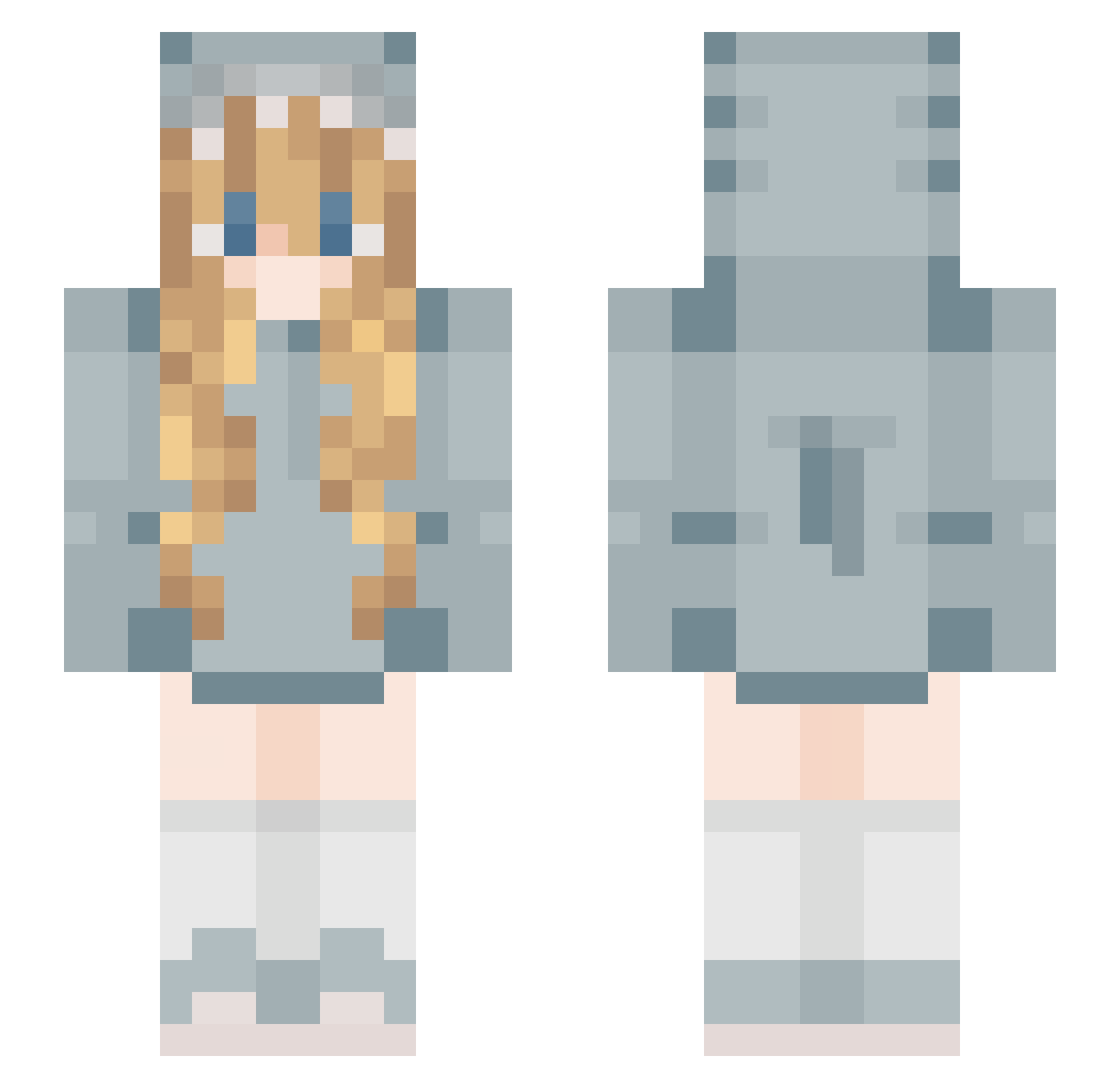 CloudBears Minecraft skin, front and back view