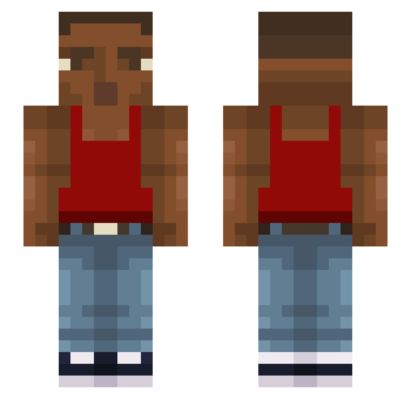 6Mkt Minecraft skin, front and back view
