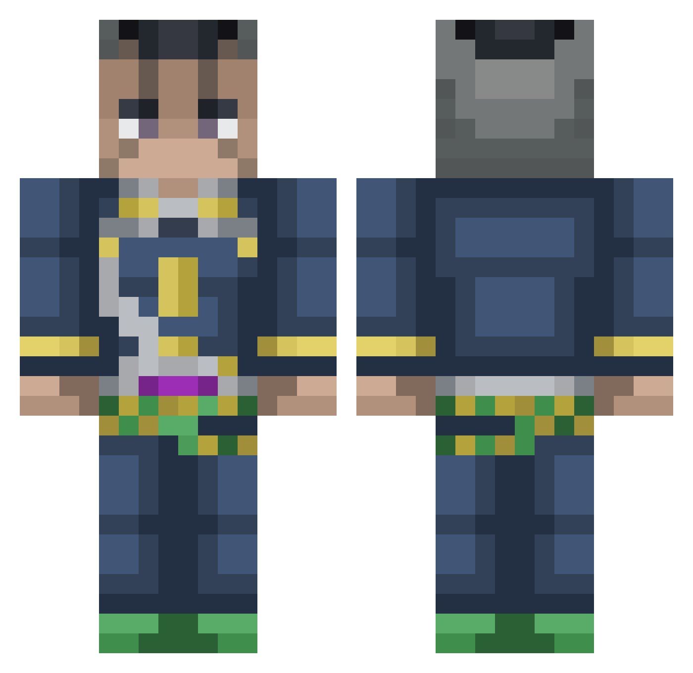 PrtGeorgeGutter Minecraft skin, front and back view