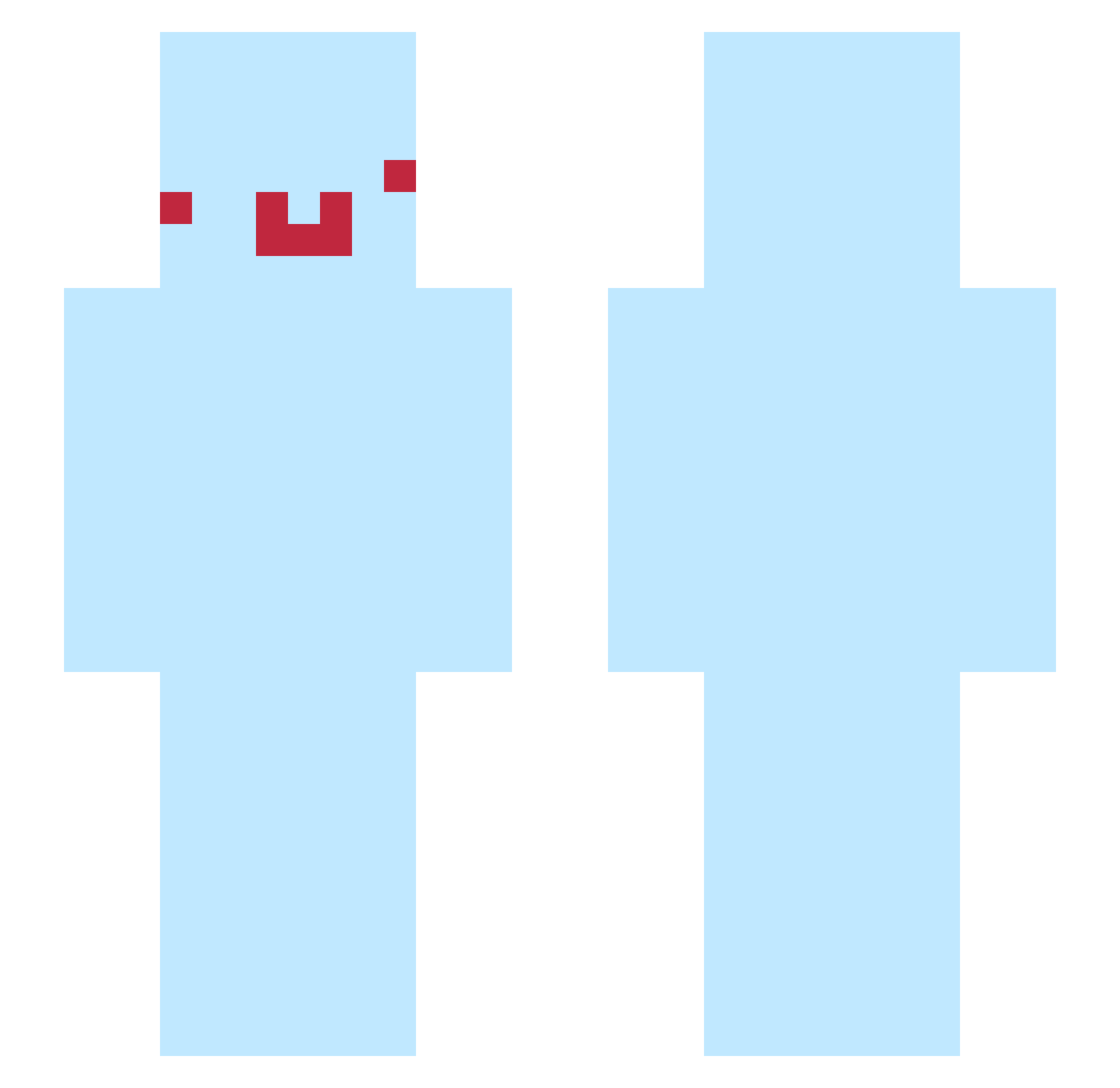 L9K4 Minecraft skin, front and back view