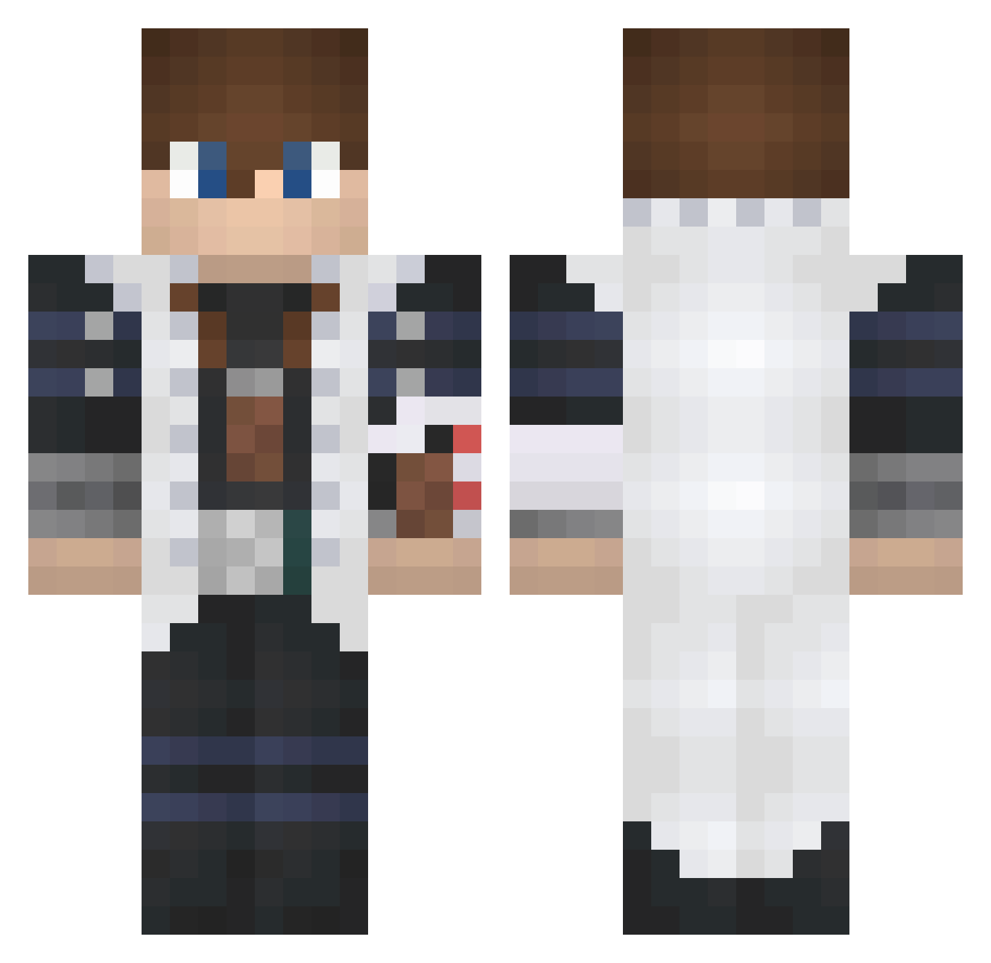 JT_Jupiter Minecraft skin, front and back view