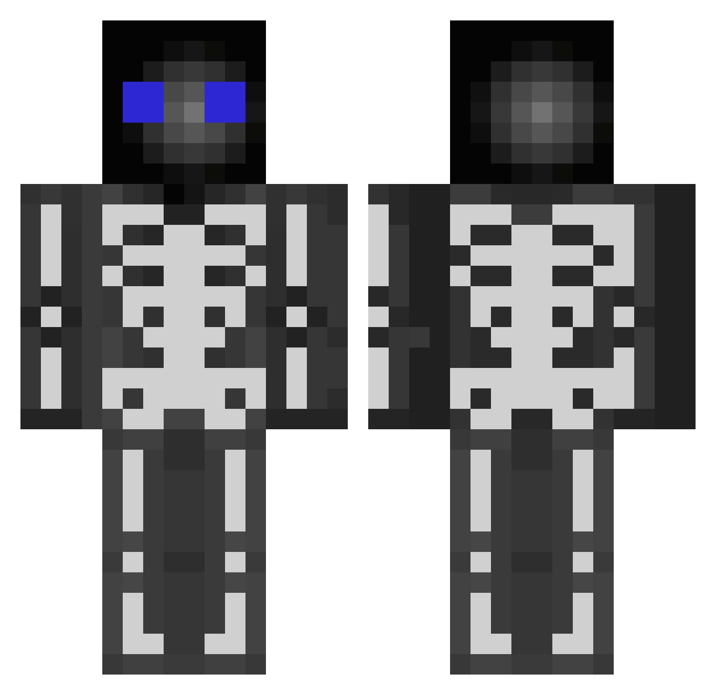 InkyTheDemon18 Minecraft skin, front and back view