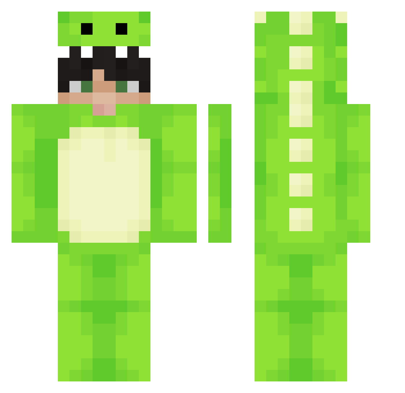 Schmebul_MC Minecraft skin, front and back view