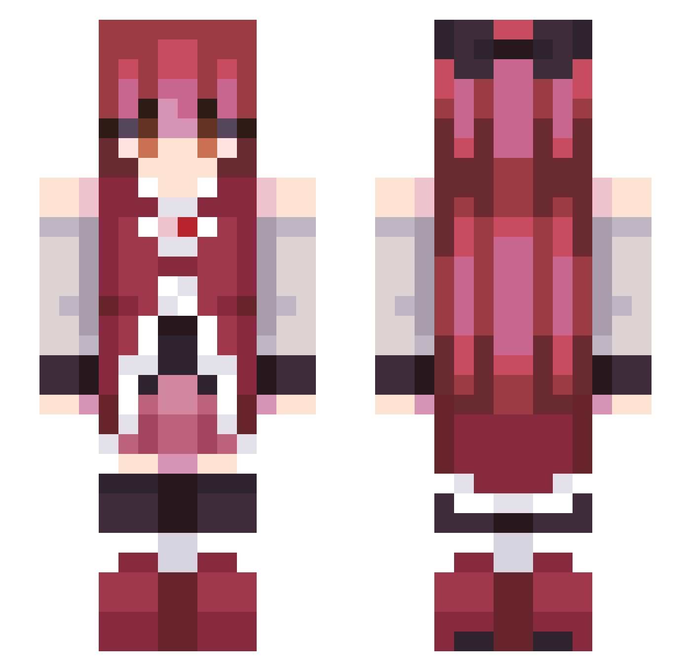 ZanyJackson07 Minecraft skin, front and back view