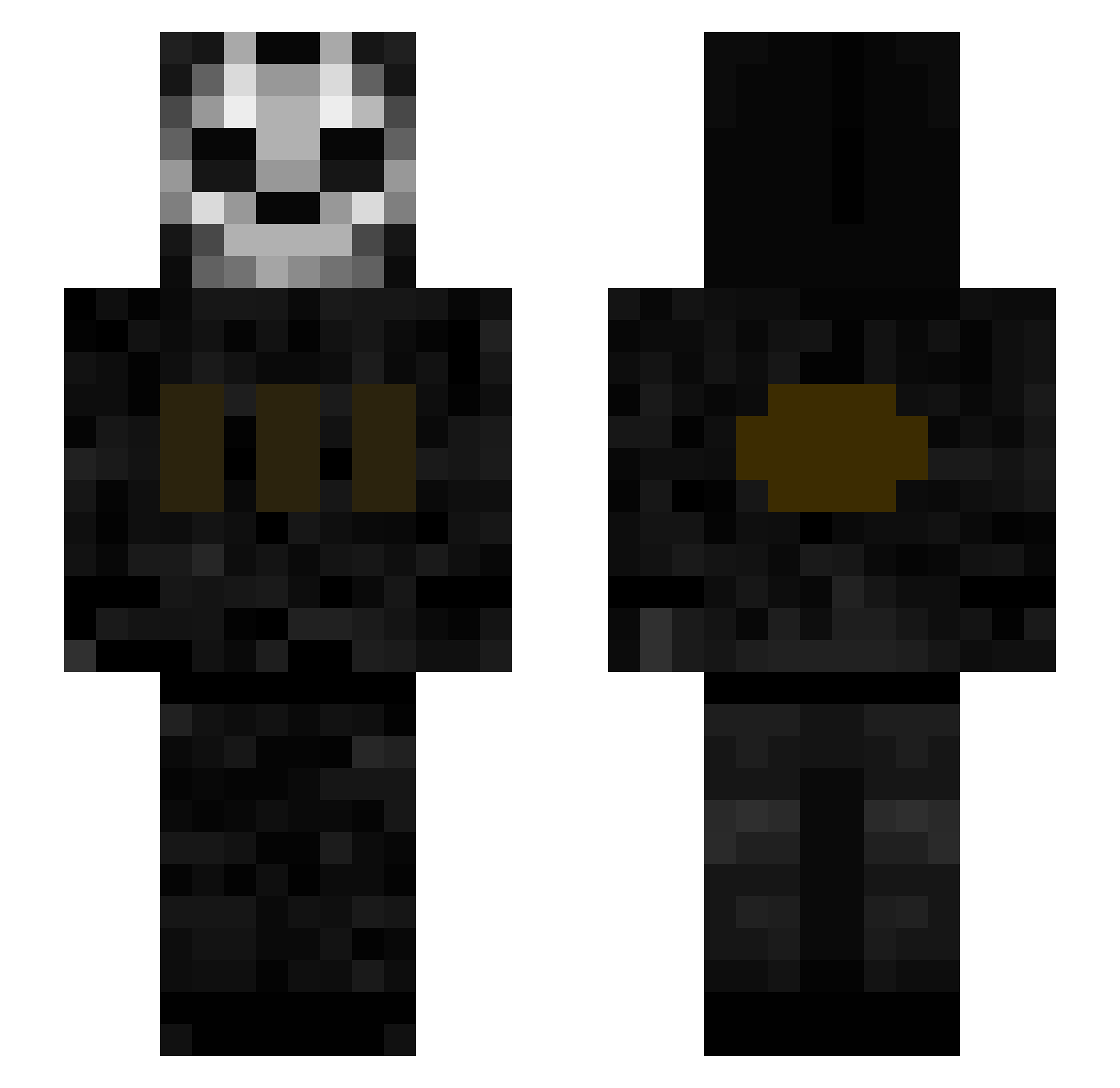 DKSilverFox26 Minecraft skin, front and back view