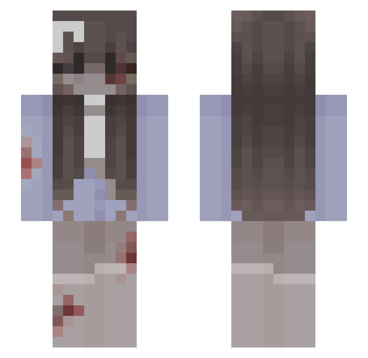 Stoni_00 Minecraft skin, front and back view
