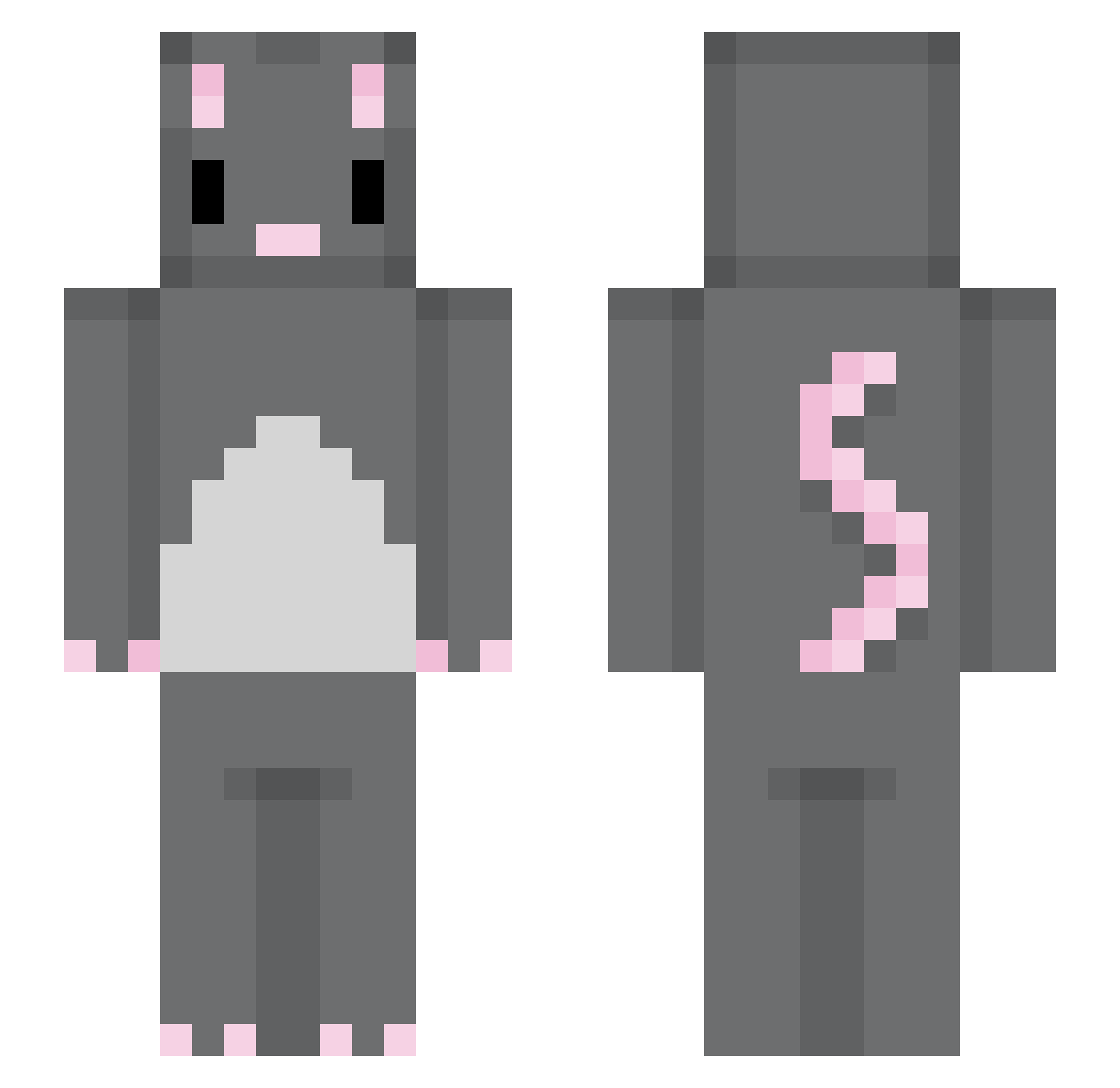 GorbuscusII Minecraft skin, front and back view