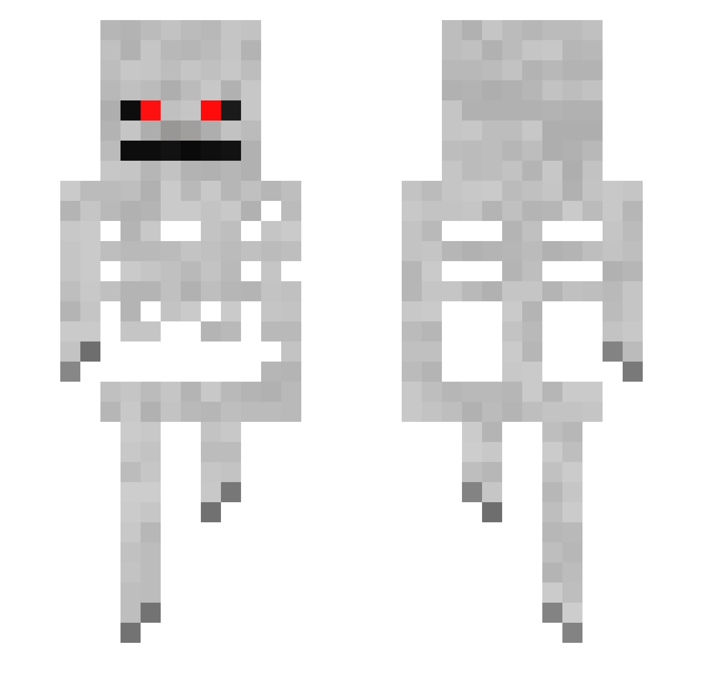 BarkStumpson Minecraft skin, front and back view
