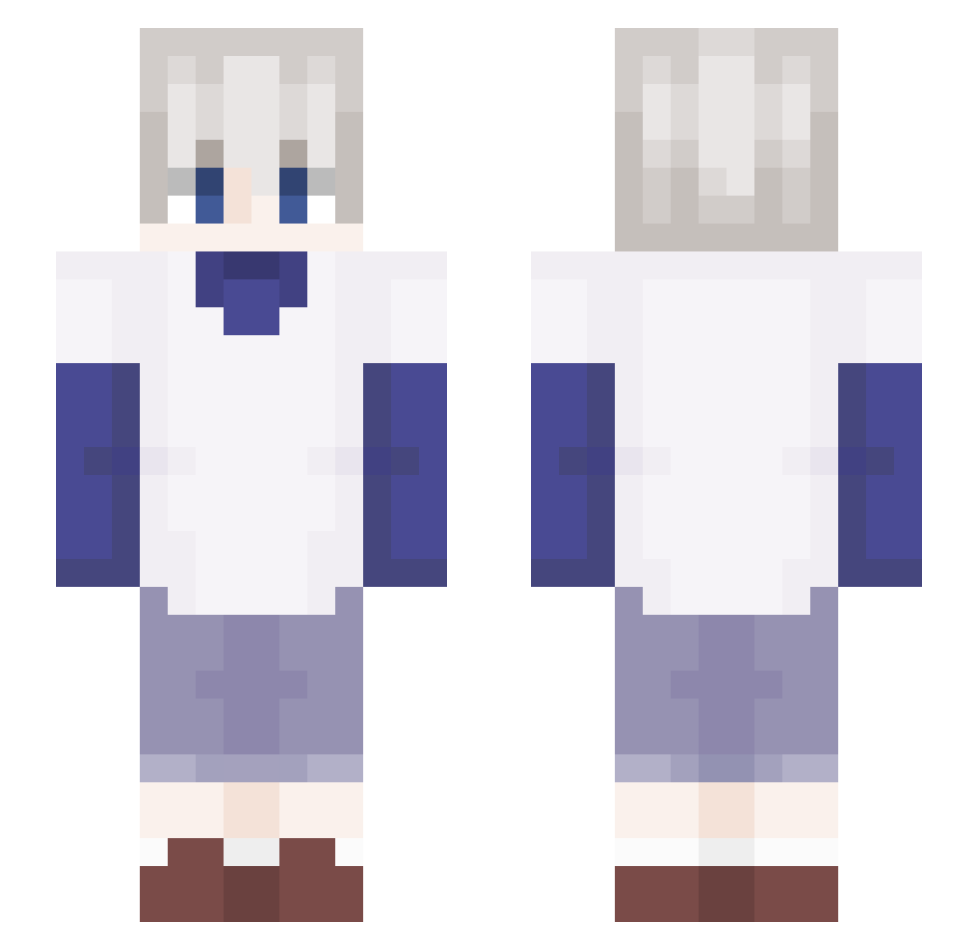 6rash Minecraft skin, front and back view