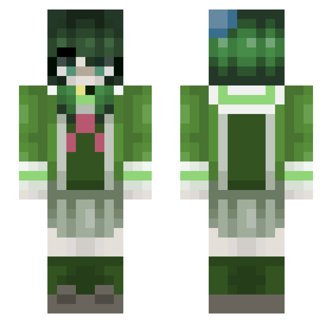 chocomilk2 Minecraft skin, front and back view