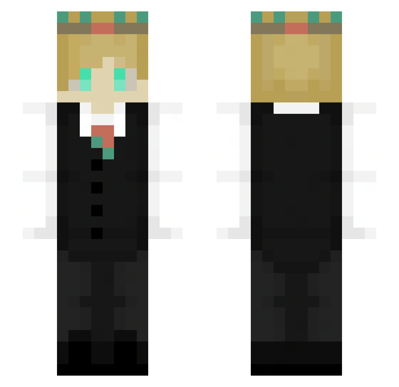 tensooon Minecraft skin, front and back view