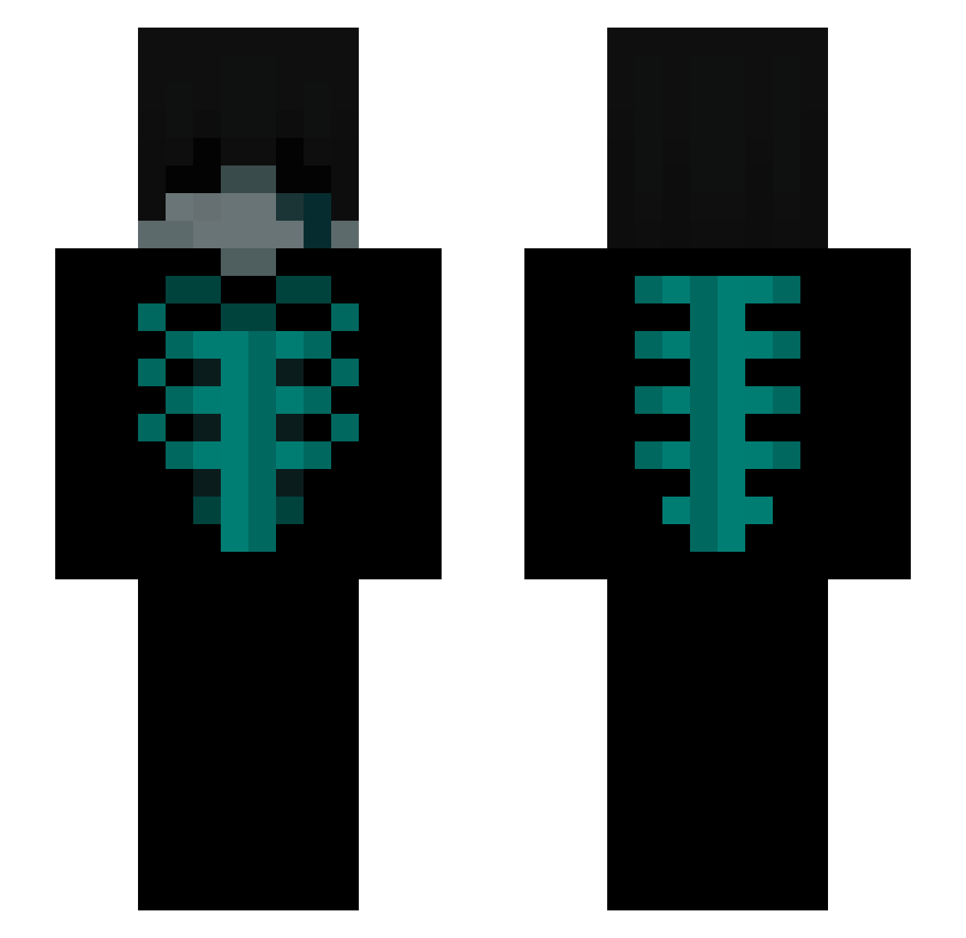 Dooouuu Minecraft skin, front and back view