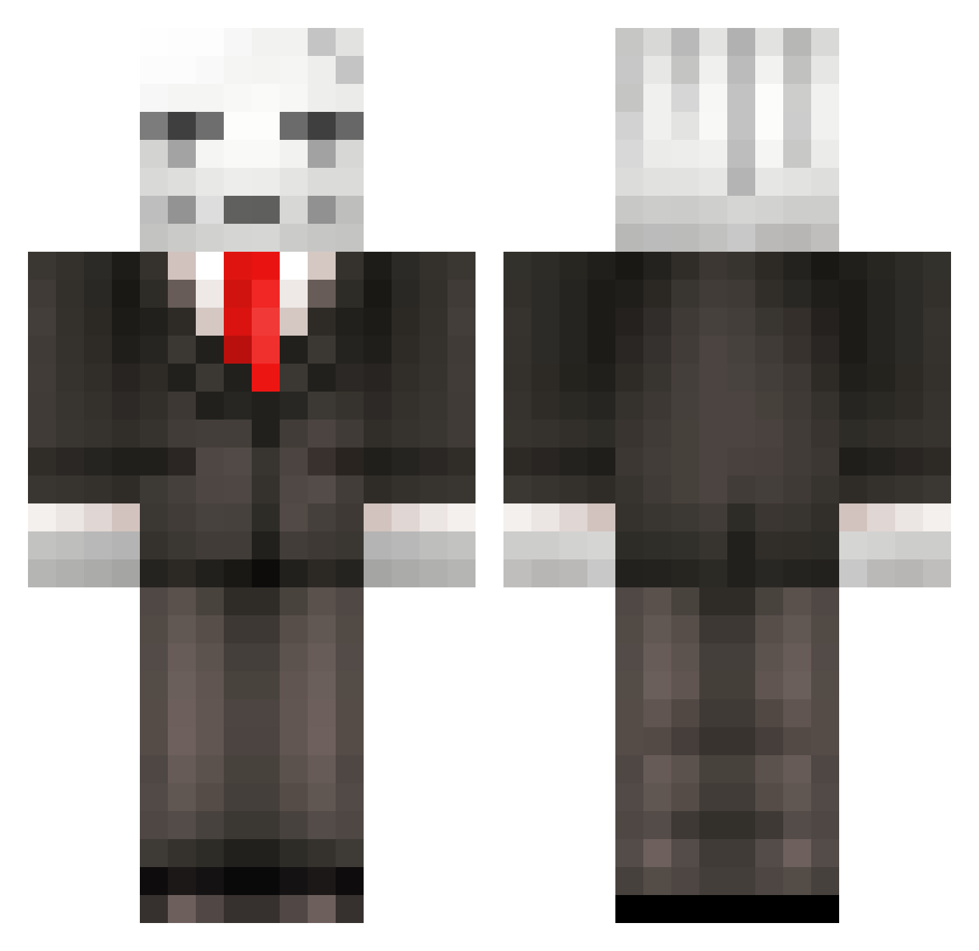 Jorskee Minecraft skin, front and back view