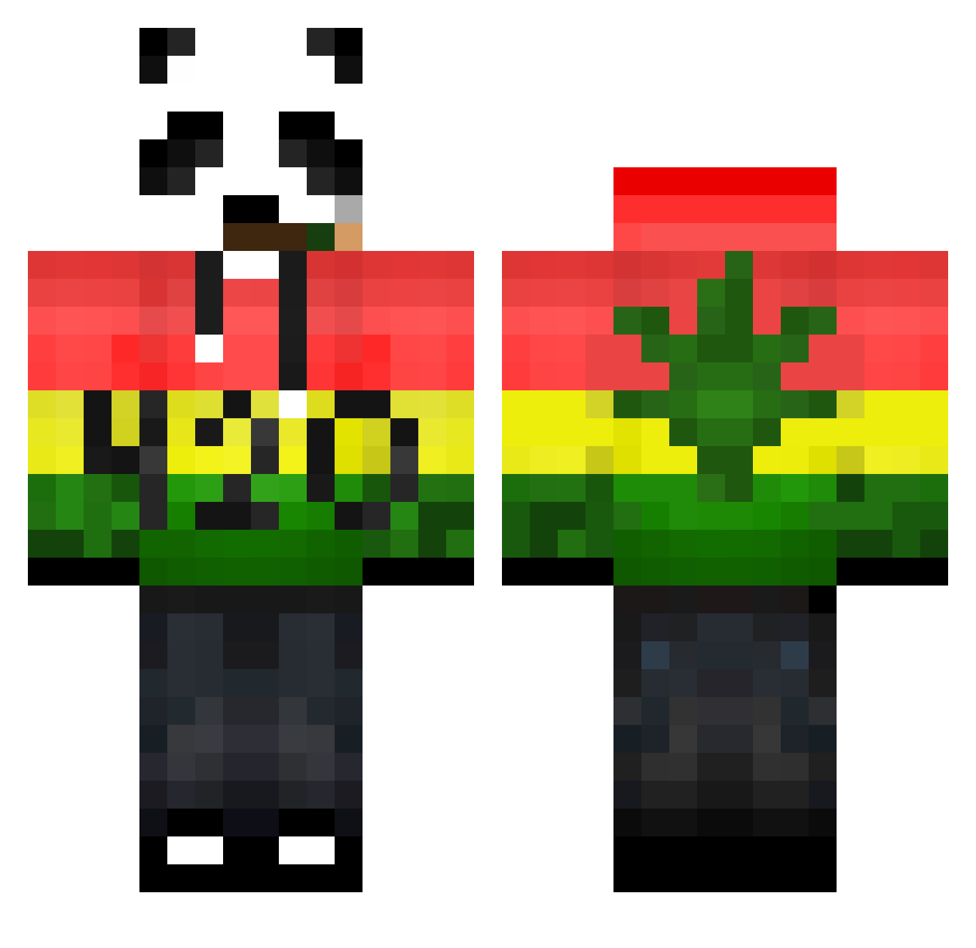 Figby2012 Minecraft skin, front and back view