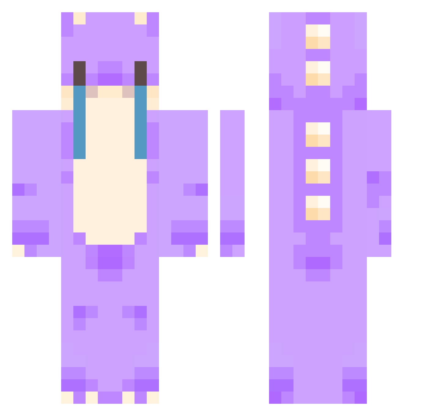 HomelessHunter88 Minecraft skin, front and back view