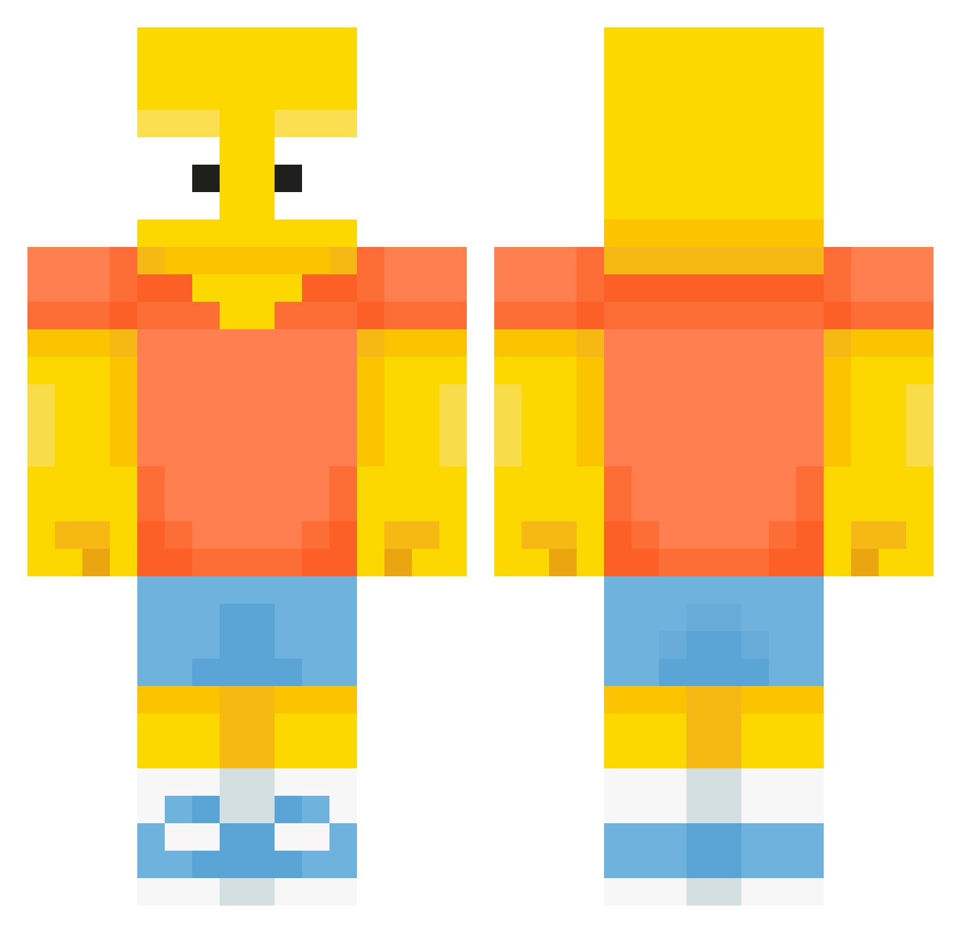 thvmaas Minecraft skin, front and back view