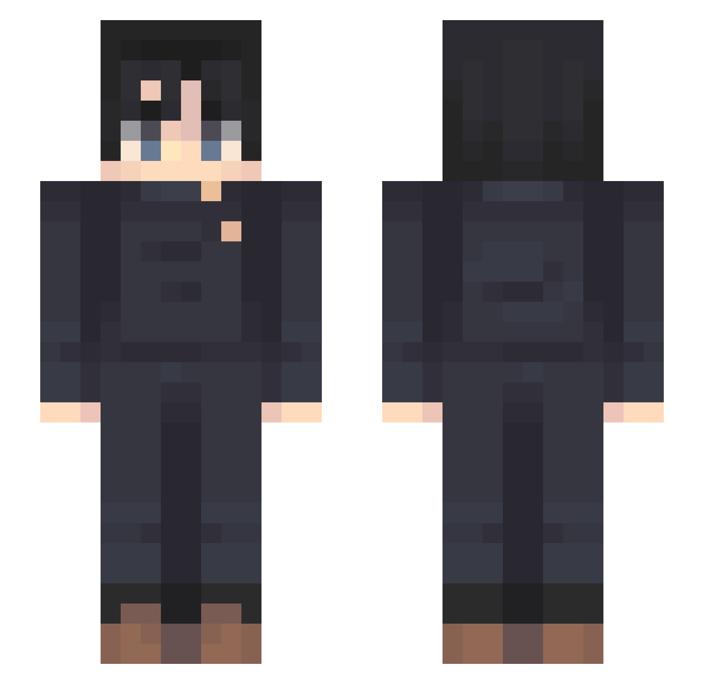 ploplo666 Minecraft skin, front and back view
