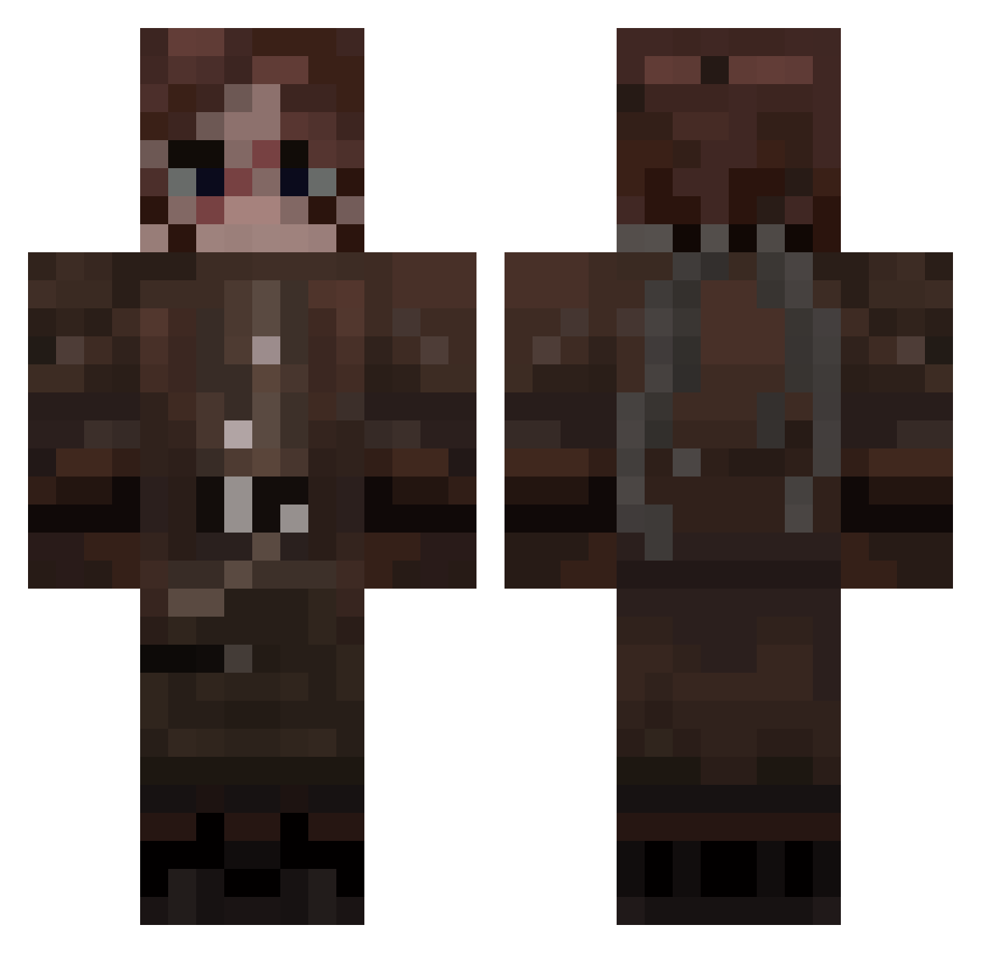 VioletMaicel Minecraft skin, front and back view
